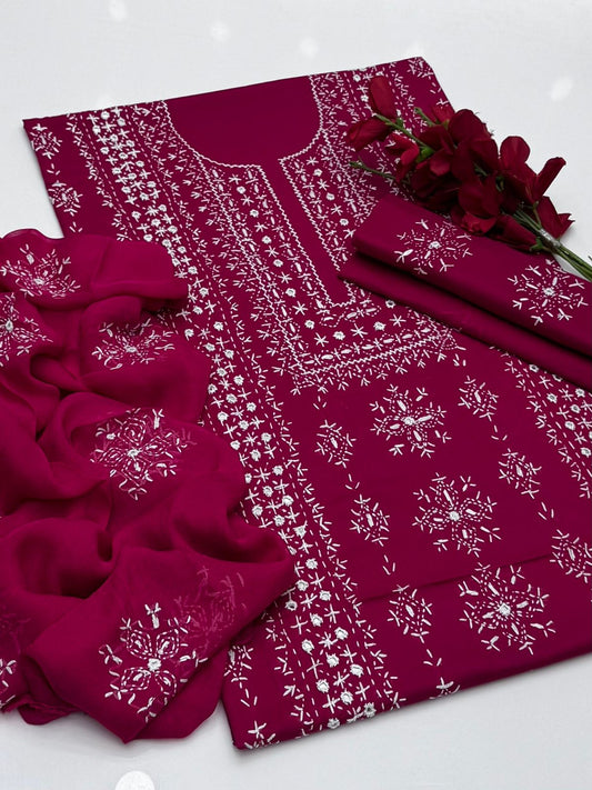 Handmade pakka Tanka & Original work on pure Lawn Fabric