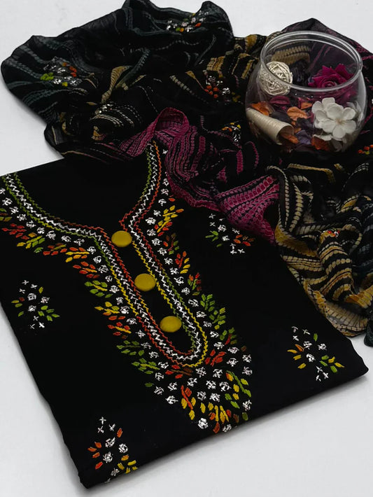 3 Pce Lawn Handmade Pakka Gota