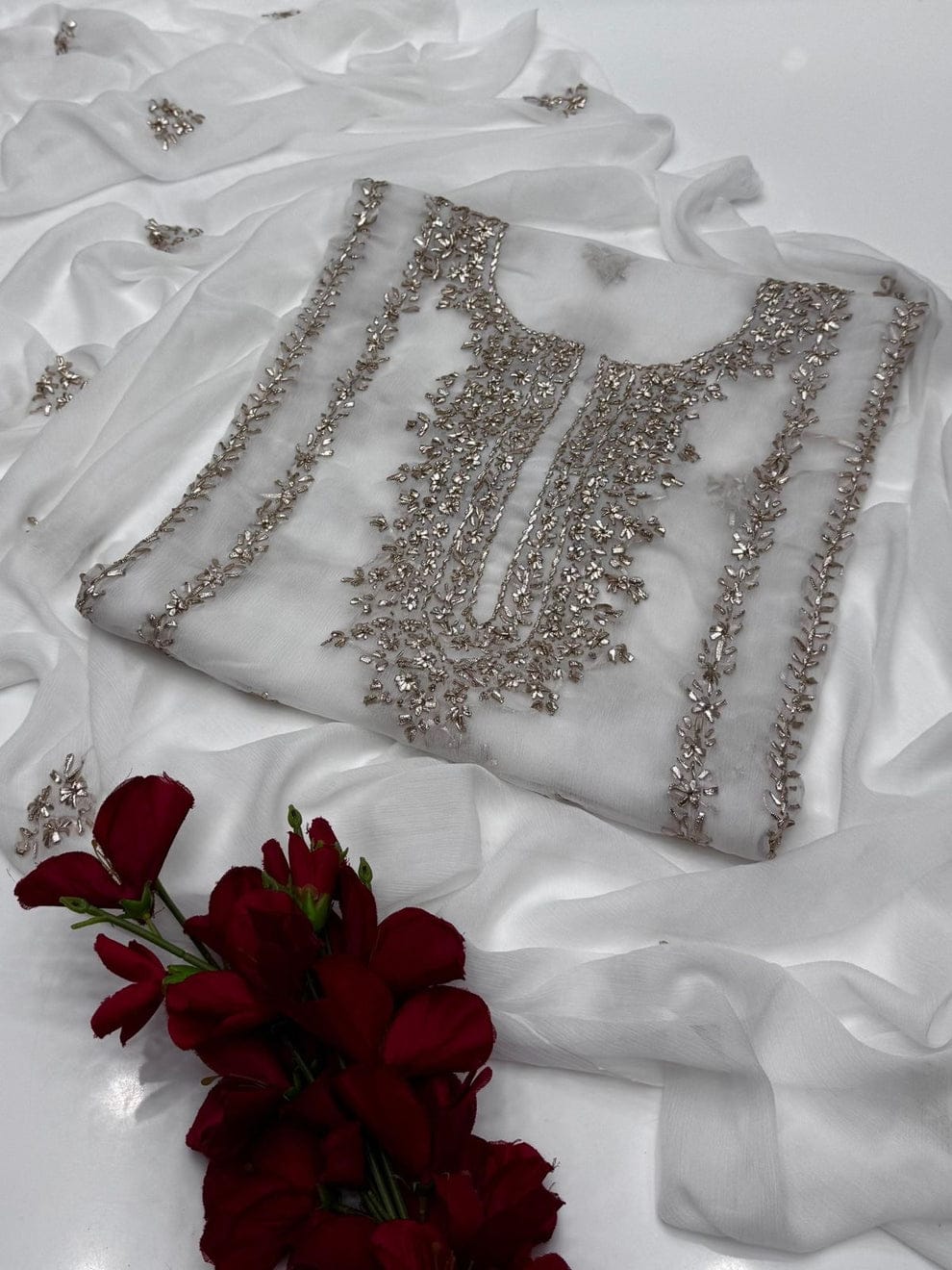 LCD Gota Work 2pc dress shirt & dupata