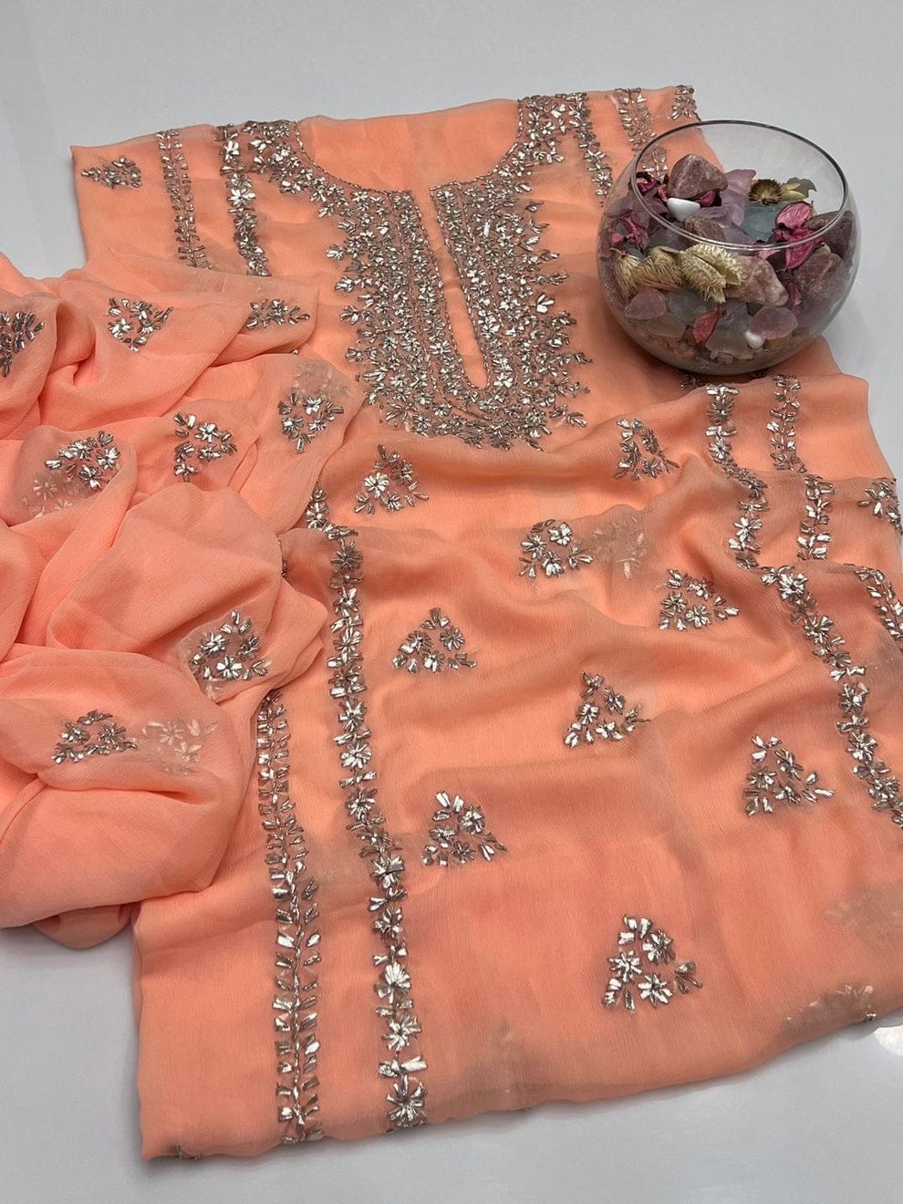 LCD Gota Work 2pc dress shirt & dupata
