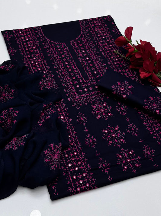 Handmade pakka Tanka & Original work on pure Lawn Fabric