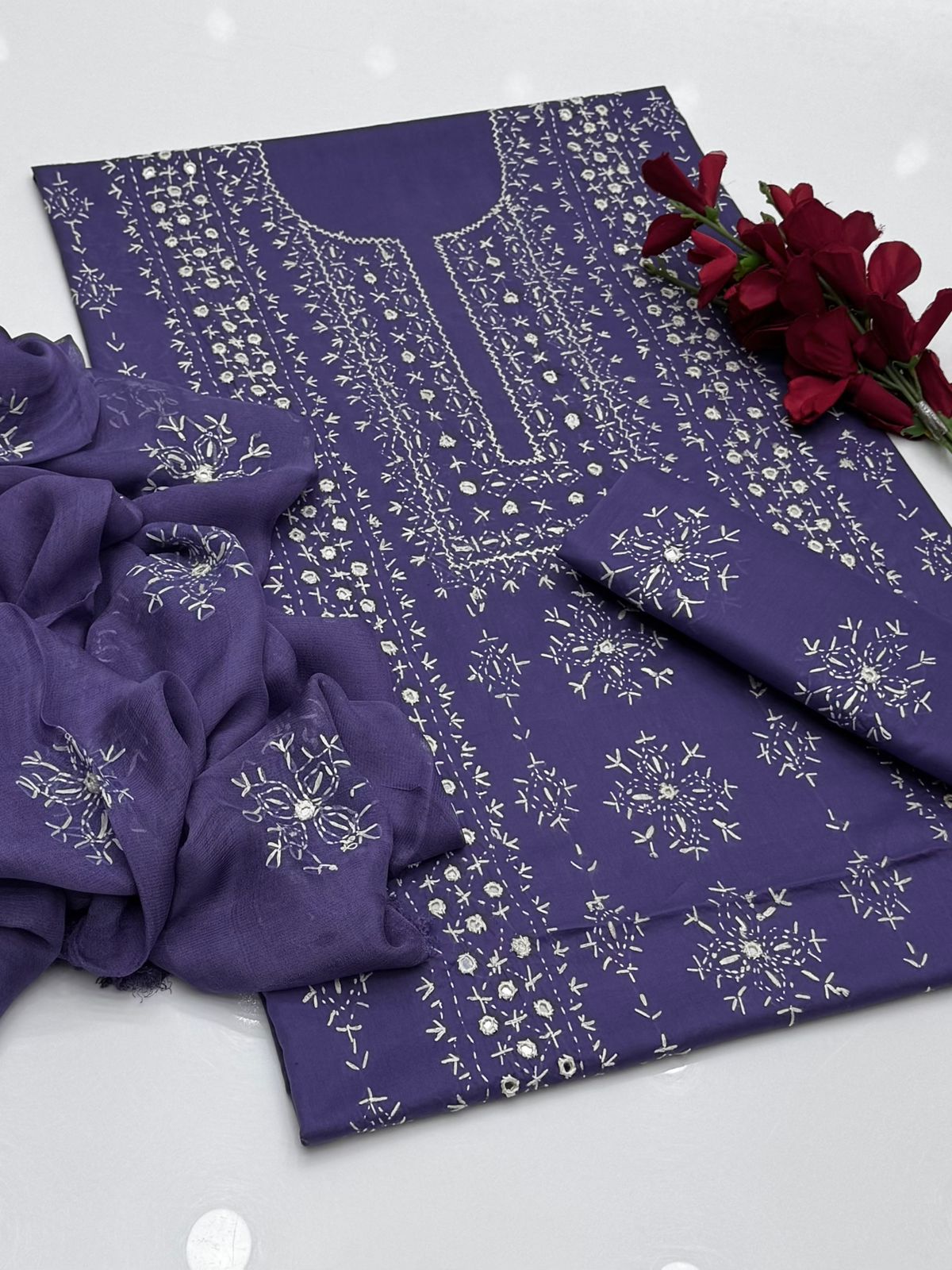 Handmade pakka Tanka & Original work on pure Lawn Fabric